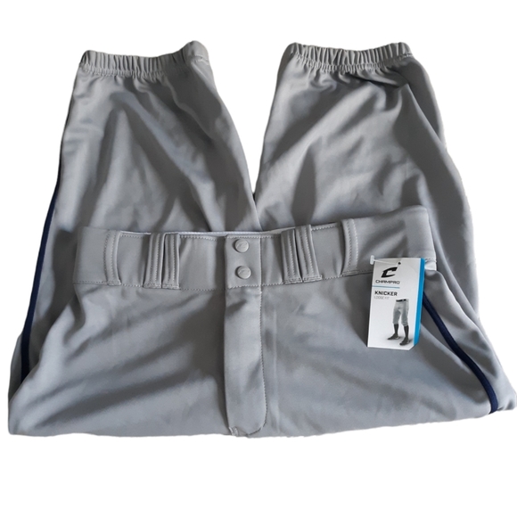 New Champro Grey Adult Medium Loose Fit Knicker Baseball Pants - Picture 1 of 16